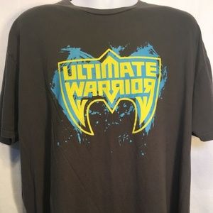 WWE ULTIMATE WARRIOR LOGO GRAY TSHIRT, MENS’ XXL